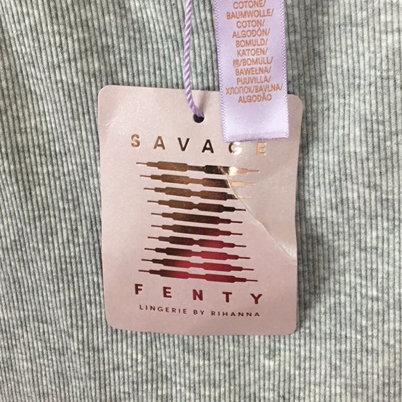 Savage X Fenty Cropped Knit Sleep Top Scoop Neck Plus Size 3X - Picture 3 of 5